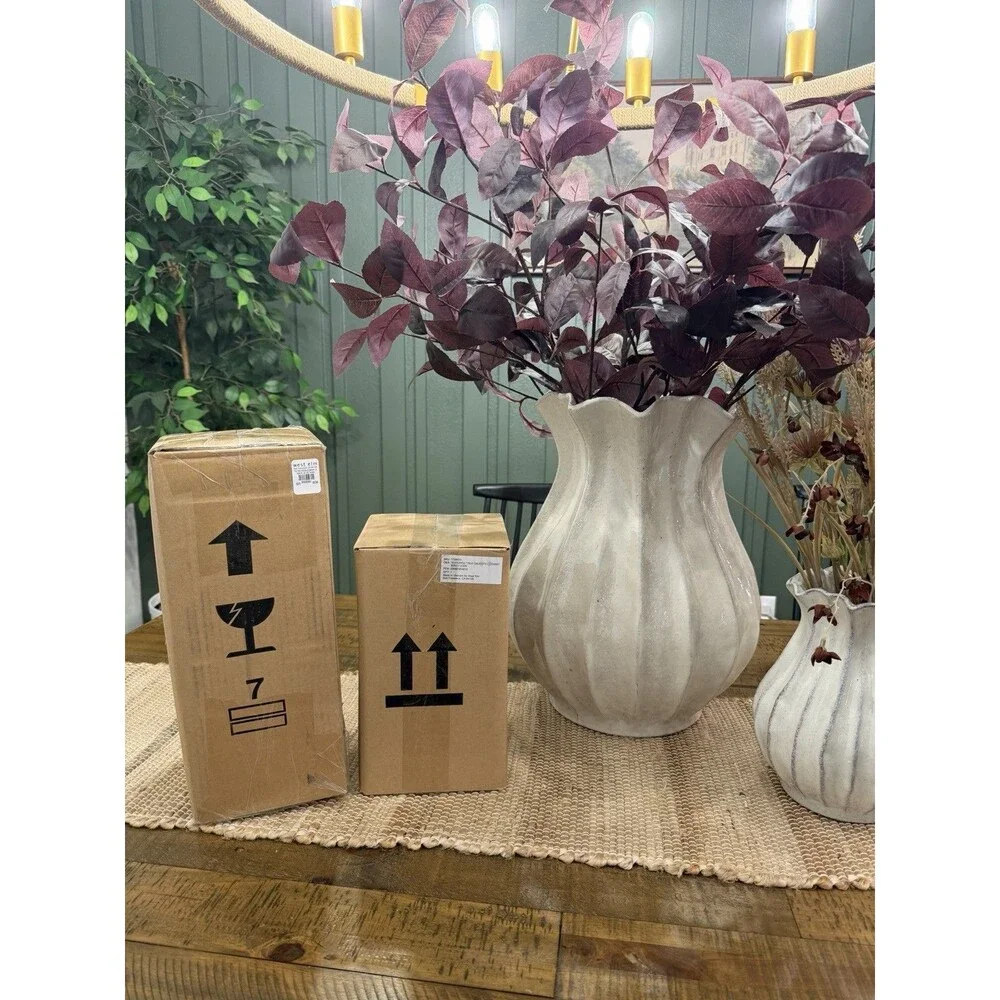 West Elm Set of 2 Ceramic Trees White – NEW in Box